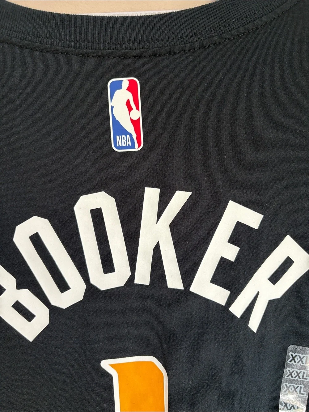 Jordan Black PHX Basketball (Booker) Tee with Gradient Number